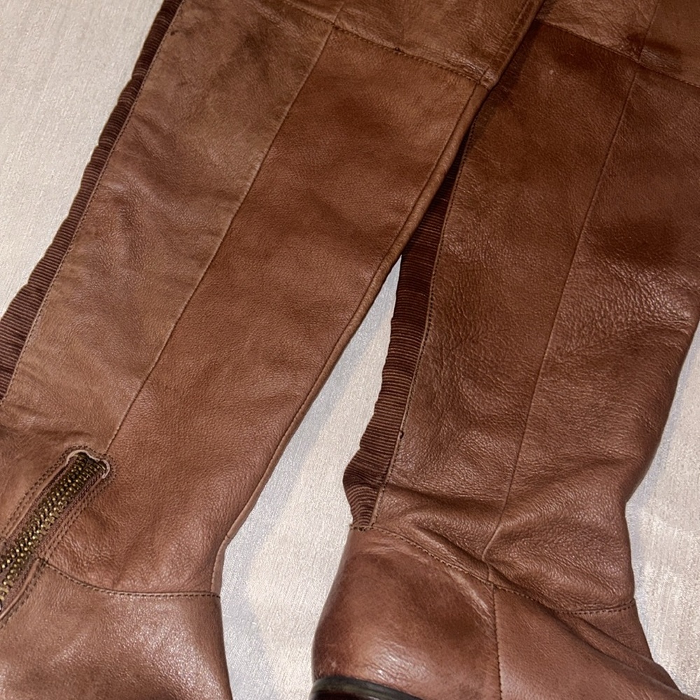 Chinese Laundry Women’s Over the Knee Brown W/ Zipper Size 7.5 - Picture 6 of 15